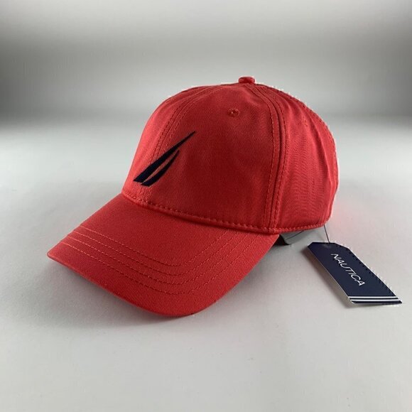 Nautica Mens Salmon Colored Relaxed Fit Adjustable Hat New - Picture 1 of 5